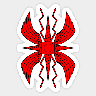 Imperial Roman Shield III. Scutum III (red) Sticker